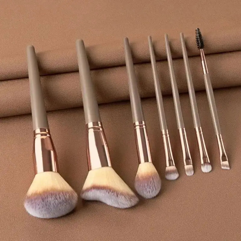 13pcs Premium Synthetic Nylon Bristle Makeup Brush Set - Soft, Gentle, and Cruelty-Free for Flawless Foundation, Blush, Powder,