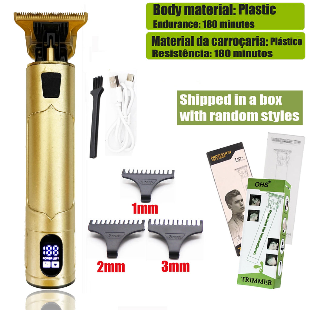 OHS Electric Hair Clipper Professional USB Cordless Clipper Professional Beard Trimmer Haircut Grooming Kit Hair Cutting Machine